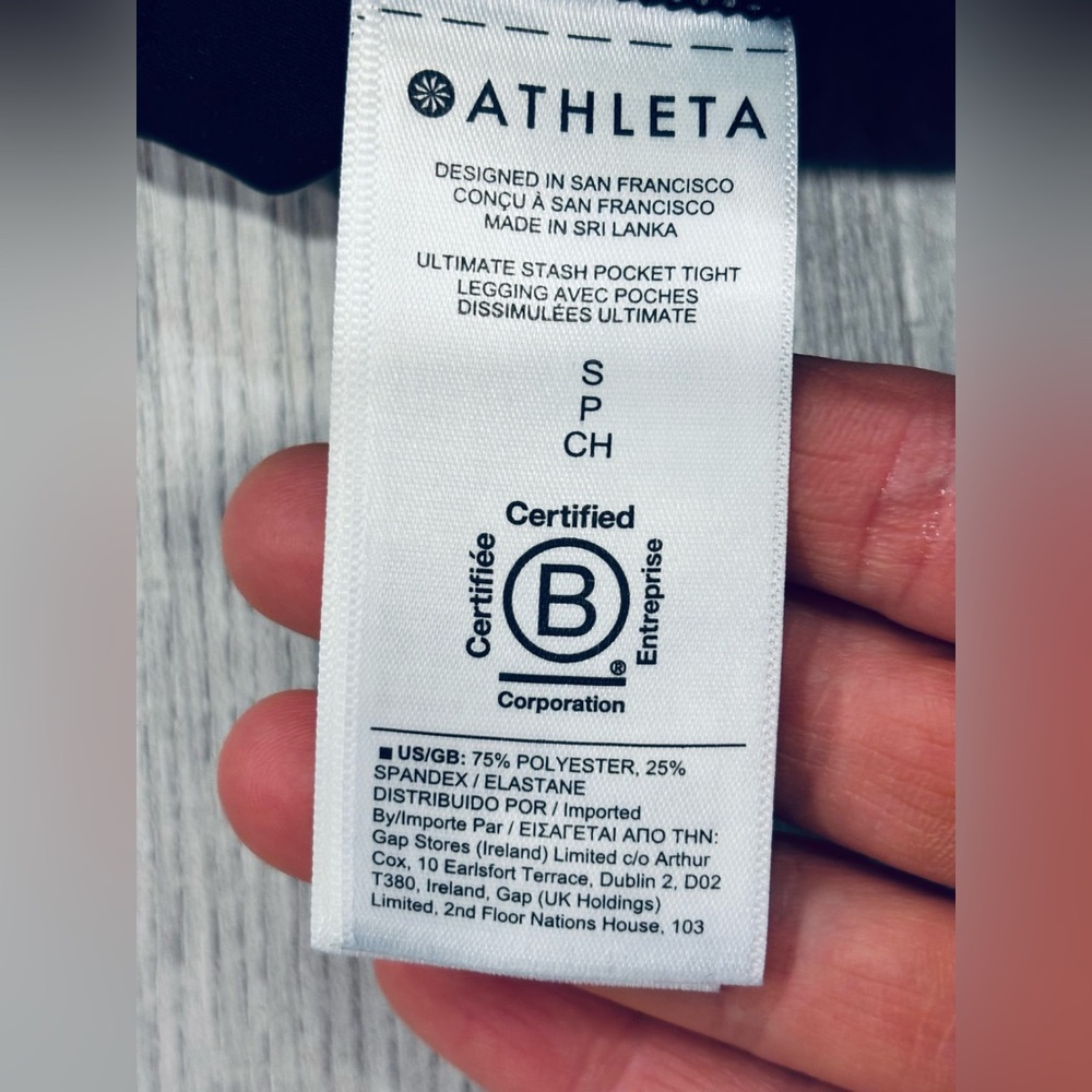 Athleta Black Ultimate Stash Pocket Tights High-Waisted Leggings Small - Picture 9 of 9